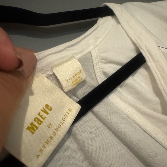 Maeve Ivory Flutter Sleeve V-Neck Blouse - Picture 3 of 8